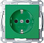 Розетка для специальный сетей, qf sm (зеленый) Merten Schneider Electric. Вид 1.