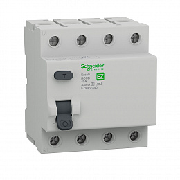 Блок утечки тока 4-полюсный, 40A, 300mA, тип AC-S (УЗО) EASY 9 Schneider Electric. Вид 1