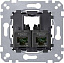 Розетка компьютерная 2хRJ45 кат.6 UTP Merten Schneider Electric. Вид 1.
