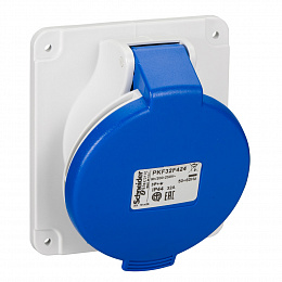 Розетка панельная угл винт 32а 3P-E 200-250 IP44 Schneider Electric. Вид 1