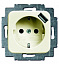 20 EUCBUSB-212-500 Розетка Schuko с USB, 20 EUCBUSB-212-500, Busch-Duro слоновая кость, 16А, 700 мА, эл.защита от перегрузки и КЗ, безвинтовые клеммы. Вид 1.