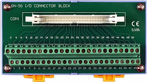 Плата клеммников с разъемом IDC-50, с кабелем CA-5015(50-pin Flat 1.5 м), до 30В ICP DAS. Вид 1