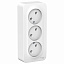 Розетка тройная 2Р, О/У, 16А 250В, изол.пл. без шторок (белый) Blanca Systeme Electric. Вид 1.