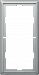 Рамка 2-постовая, б/перегородки, sd (сталь) Merten Artec Schneider Electric. Вид 1