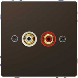 Аудиорозетка с модул. тюльпан (мокко) Merten D-Life Schneider Electric. Вид 1