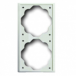 1722-774-507 Рамка 2-постовая (белый бархат) impuls ABB. Вид 1
