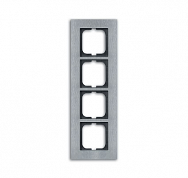 1724-860 Рамка 4-постовая, серия carat, сталь ABB. Вид 1