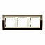 Рамка 3-постовая (коричневый глянцевый/кремовый) Event Clear Gira. Вид 1.