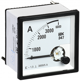 Амперметр Э47 3000/5А кл. точн. 1,5 96х96мм ИЕК. Вид 1
