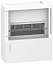 Бокс 1ряд/4 мод. навесной IP40 белый с дымчатой дверью, с клеммниками Schneider Electric. Вид 1.