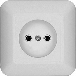 Розетка без заземления, без шторок, С/У, 10А 250В (белый) Прима Systeme Electric. Вид 1