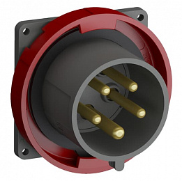 Вилка с прямым фланцем easy&safe 432ebu6w,32a,3p+n+e,ip67,9ч ABB. Вид 1