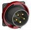 Вилка с прямым фланцем easy&safe 432ebu6w,32a,3p+n+e,ip67,9ч ABB. Вид 1.
