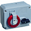 332 MHS3W Розетка с выключателем и механической блокировкой 332MHS3W, 32A, 3P+E, IP67, 3ч ABB. Вид 1.