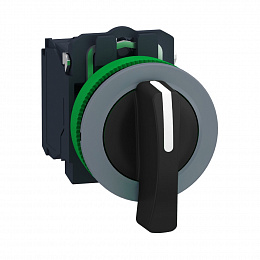 Переключатель. 22мм 3П, ручка заподлицо 2НО, CUST Schneider Electric. Вид 1