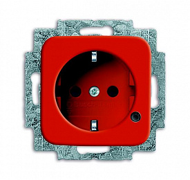 20 EUCBL-14-212 Розетка Schuko с индикацией LED, Duro, оранжевый ABB. Вид 1