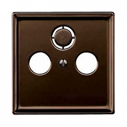 Центральная накладка для ан.роз. 3 отв, sd (коричневый) Merten Schneider Electric. Вид 1
