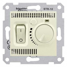 Термостат комнатный, 10A, 230В 50Гц (бежевый) Sedna Schneider Electric. Вид 1