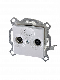 5011H-A03607 68W Розетка TV-R, проходная, 7дБ, Levit, жемчуг ABB. Вид 1