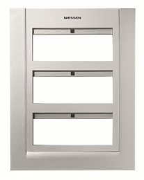 T1273 PL Панель лицевая для бокса поста централизации открытого/скрытого монтажа на 18 мод. (2 ряда), серебристый ABB. Вид 1