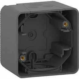 Бокс 1-постовый для накладного монтажа IP55 (антрацит) Mureva Styl Schneider Electric. Вид 1