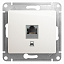 Розетка компьютерная RJ45 кат.5e (перламутр) Glossa Systeme Electric. Вид 1.