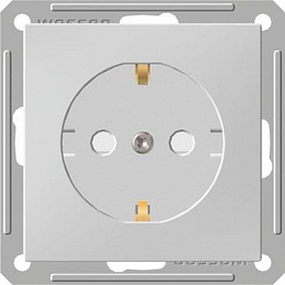Механизм розетки С/У, 2К+З, 16А, 250В со шторками (белый) Wessen 59 Systeme Electric. Вид 1