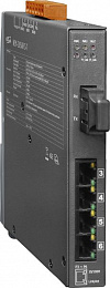 5-портовый неуправляемый коммутатор: 4х10/100 BaseT(X), 1х100BaseFX, металлический корпус ICP DAS. Вид 1