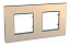 Рамка 2-постовая (медь) Unica Quadro Schneider Electric. Вид 1.