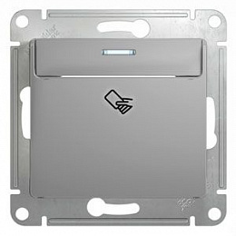 Выключатель карточный, сх.6, механизм (алюминий) Glossa Systeme Electric. Вид 1