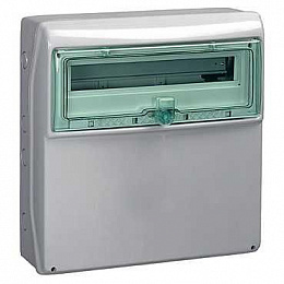 Бокс 12 мод. с плоской панелью IP65, номинальный 90А Schneider Electric. Вид 1
