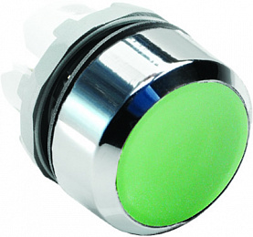 MP1-20G Кнопка зелёная без подсветки без фиксации (только корпус) ABB. Вид 1