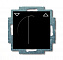 2713 UCDR-95-5 Механизм выключателя жалюзи повортоный, с накладкой, с ручкой, с фиксацией, 1P+N+E, серия Basic 55, цвет ch?teau-black ABB. Вид 1.