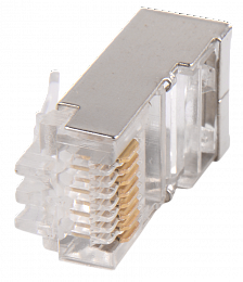 Разъём RJ-45 FTP для кабеля кат. 5Е GENERICA ИЭК. Вид 1
