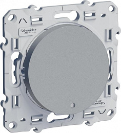 Переключатель с LED-подсветкой (алюминий) Odace Schneider Electric. Вид 1