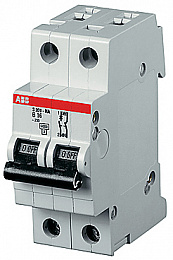 S201P D50NA Автоматический выключатель 1P+N, 50А, 15kA (хар-ка D) ABB. Вид 1