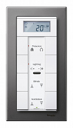 Рамка 2-постовая, sm б/перегородки (металл серый родий) Merten M-Elegance Schneider Electric. Вид 1