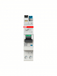 DSX301C C13 F30 Дифф. Автомат 1P+N, 13А, 30mA, тип F,6kA (хар-ка C) ABB. Вид 1