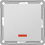 Переключатель 1-клавишный, с подсветкой, 16АХ, механизм (матовый хром) Wessen 59 Schneider Electric. Вид 1.