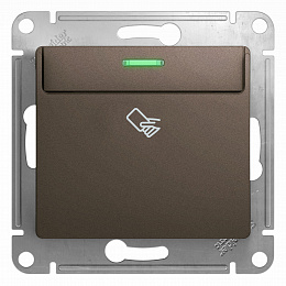 Выключатель карточный, сх.6, механизм (шоколад) Glossa Systeme Electric. Вид 1
