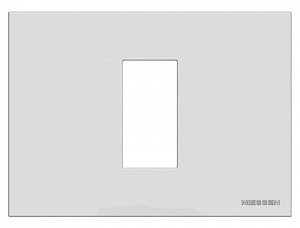 N2471 PL Рамка итальянского стандарта на 1 модуль, серия Zenit, цвет серебристый ABB. Вид 1