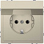 Розетка 16А с з/к и крышкой IP20 (сахара) Merten D-Life Schneider Electric. Вид 1.