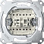 Механизм 2-клавишного переключателя сх6+6 Клавиша+кнопка 10АХ/10A QF Merten Schneider Electric. Вид 1.