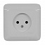 Розетка, С/У2К 250В, 10А,(белый) Прима Systeme Electric. Вид 1.
