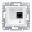 Розетка компьютерная 1-ая, RJ45, кат. 5е, экран. STP, винт. зажим (белый) Sedna Schneider Electric. Вид 2.