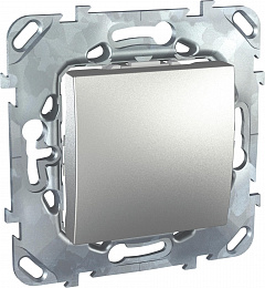 Переключатель 1-клавишный, перекрестный, сх.7 (алюминий) Unica Top Schneider Electric. Вид 1