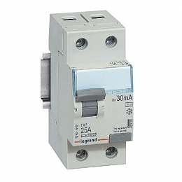 TX3 Блок утечки тока (УЗО) 2-полюсный 25A 30mA, тип АC Legrand. Вид 1