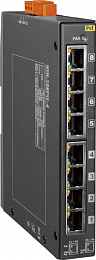 Индустриальный коммутатор: 8х10/100 Base-T Ethernet, расширенный диапазон температур, IP20 ICP DAS. Вид 1