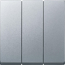Выключатель 3-клавишный (алюминий) Merten Schneider Electric. Вид 1