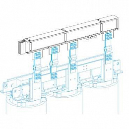 Вводный блок для сухих транс. n2, 3l+pe, al, 1250а Schneider Electric. Вид 1